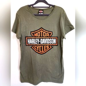 Harley-Davidson Olive Green Short Sleeve Tee